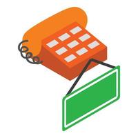 Help desk icon, isometric style vector