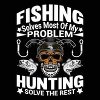 Fishing t shirt vector