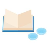 Vision correction icon, isometric style vector