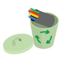 Recycling concept icon, isometric style vector