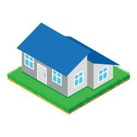 Extension house icon, isometric style vector