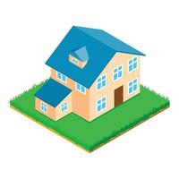 Modern house icon, isometric style vector