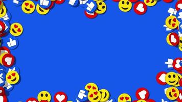 Le coeur et le pouce emoji 3d révèlent un rendu 3d, une clé chroma, une sélection luma matte video