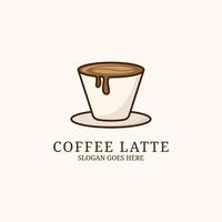 Coffee late logo design template, can use for your trademark, branding identity or commercial brand vector