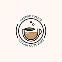 vector de diseño de logotipo de café natural, puede usarse para su marca registrada, identidad de marca o marca comercial