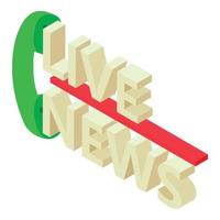 News icon, isometric style vector