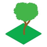 Walnut tree icon, isometric style vector