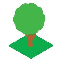 Park tree icon, isometric style vector