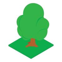 Abstract tree icon, isometric style vector