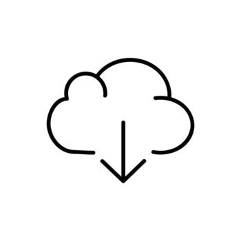 icono de vector de computación en la nube