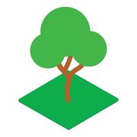 Beautiful tree icon, isometric style vector