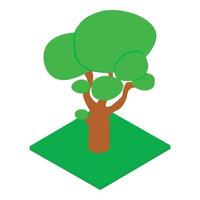 Big tree icon, isometric style vector