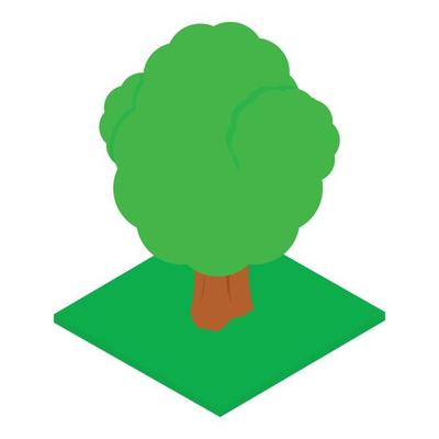Forest tree icon, isometric style