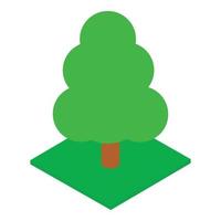 Tall tree icon, isometric style vector