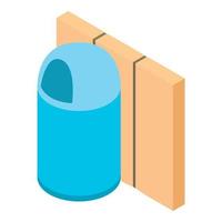 Packaging disposal icon, isometric style vector