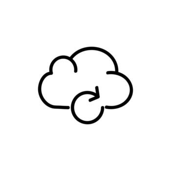icono de vector de computación en la nube