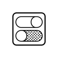 Toggle switch icon vector