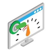 icono de rendimiento seo, estilo isométrico vector