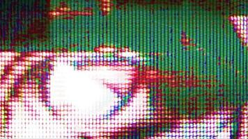 Noisy TV images flickering - Loop video