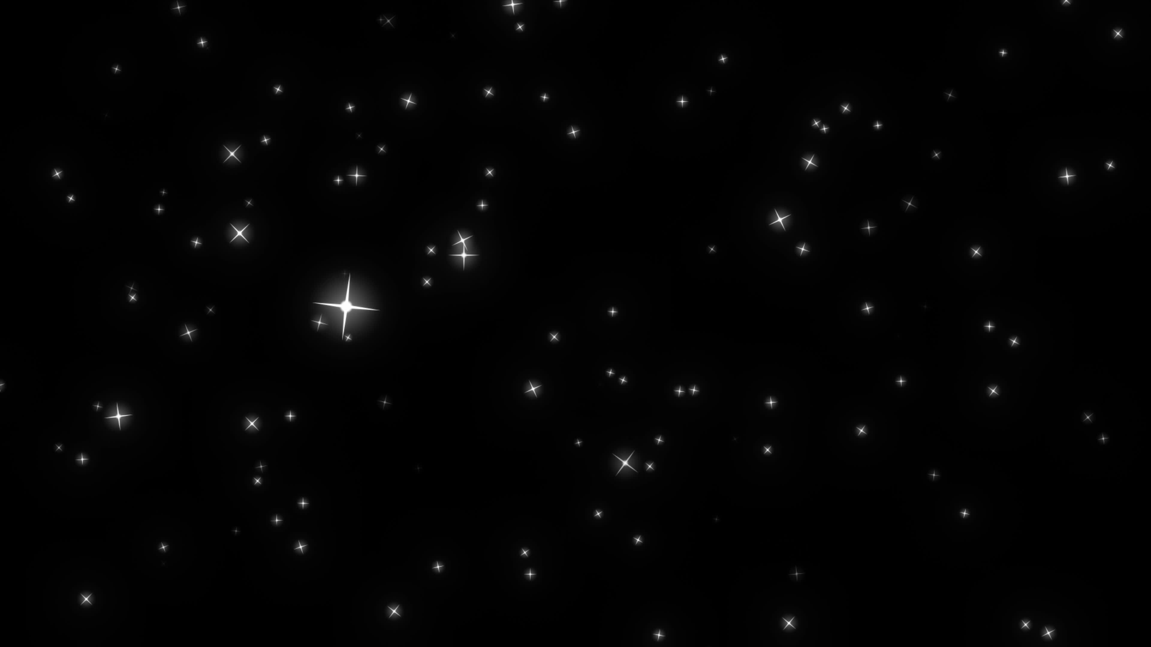 Glowing Twinkle Star Moving In Sky, Stars Moving On Space, Animation Of