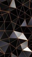 Black and gold abstract background with triangles. Vertical looped video