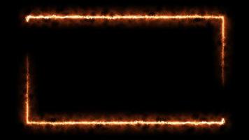 Fire effect frame animation. The Flame Gradually Appears and Disappears. Flame rectangle border blazing. video