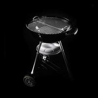 Barbecue over black photo