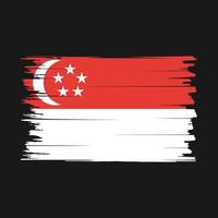 vector de pincel de bandera de singapur