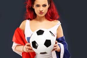 aficionado al fútbol de francia foto