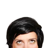 Woman in short black hair photo