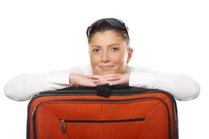 Woman with a suitcase photo