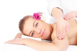 Woman having massage photo