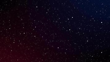 volante attraverso il stelle e rosso blu nebulosa nel spazio. galassia esplorazione attraverso esterno spazio in direzione video