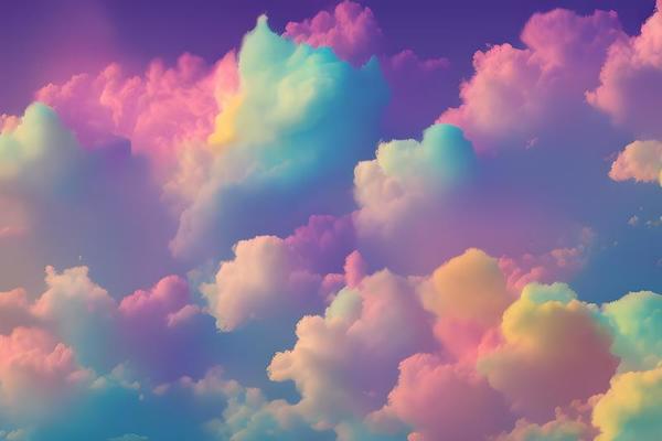 Pastel Cloud Background, cotton candy clouds, Rainbow Cloud Background, Cloud  Background 15884978 Stock Photo at Vecteezy
