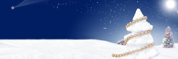 Winter background design concept with christmas tree photo