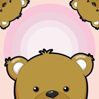 Bear cartoon character illustration vector