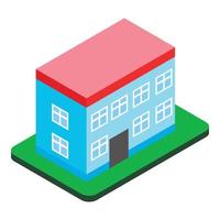 Building icon, isometric style vector