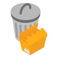 Packaging recycling icon, isometric style vector