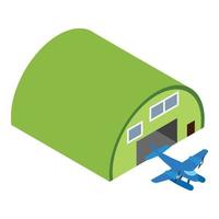 Seaplane icon, isometric style vector