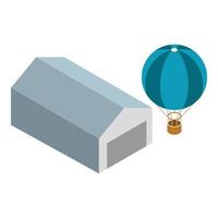 Air balloon icon, isometric style vector