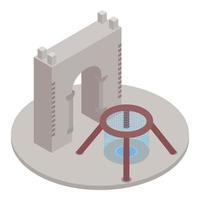 icono de arquitectura de renombre mundial, estilo isométrico vector