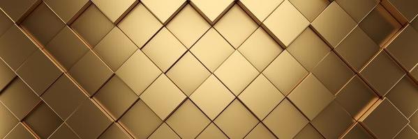 Futuristic gold hexagonal texture background. 3d rendering photo