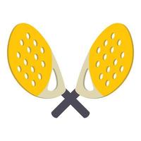 Paddle tennis icon, isometric style vector
