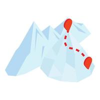 Mountaineering icon, isometric style vector