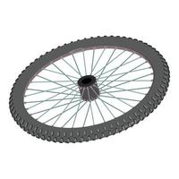 icono de rueda de bicicleta, estilo isométrico vector