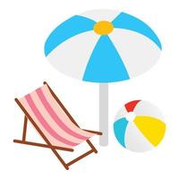 Summer rest icon, isometric style vector