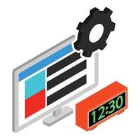 Website development icon, isometric style vector