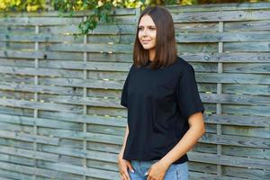 Young woman in black shirt photo