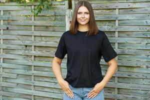 Young woman in black shirt photo
