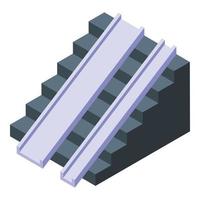 Steel ramp icon isometric vector. Accessible hospital vector